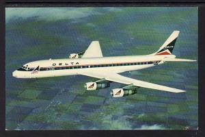 Delta Douglas DC-8 Fanjet Post Card  5314