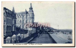 Old Postcard Villers Sur Mer La Digue And Casino