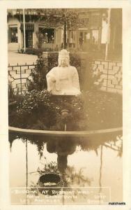 1940s Buddha Bubbling Well Chinatown Los Angeles California RPPC Real photo 9542