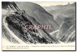 Old Postcard Dauphine line blackberry Passage of the Rivoire peak on the Drac...