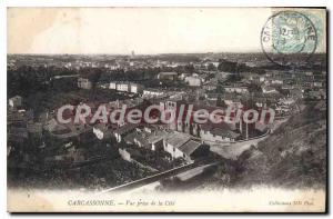 Postcard Old Carcassonne View from the Cite