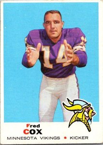 1969 Topps Football Card Fred Cox Minnesota Vikings sk5618