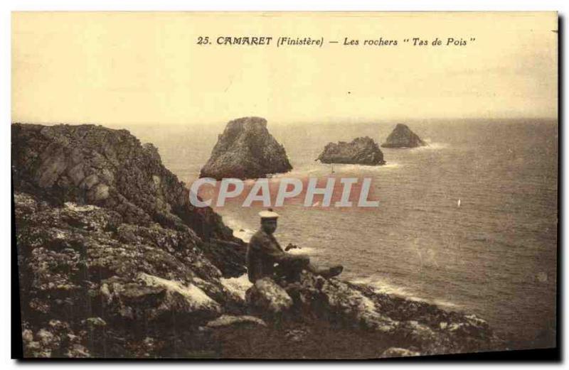 Old Postcard Camaret Tas Rocks Peas