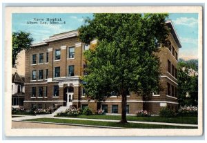 1916 Naeve Hospital Exterior Building Road Albert Lea Minnesota Vintage Postcard 