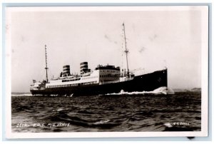 c1930's WWII Norwegian Homefleet Steamship Venus K.K. Bergen RPPC Photo Postcard 