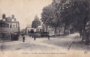 Noyon La Rue Saint eloi et le Boulevard Sarrazin French Postcard