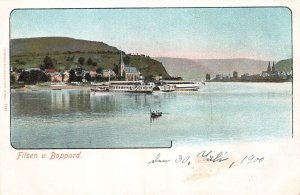 BOPPARD GERMANY~Filsen u. Boppard am Rhein~1900 POSTCARD