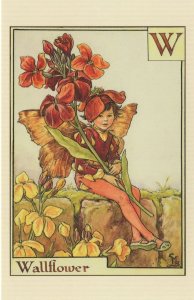 Wallflower Fairy From 1934 Alphabet Fairies Book Postcard