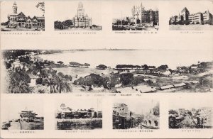 Bombay from Malabar Hill India Mumbai Multiview Unused Postcard H59