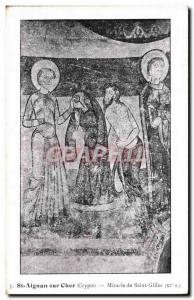 Postcard Old Saint Aignan Crypt Miracle of Saint Gilles (11th)