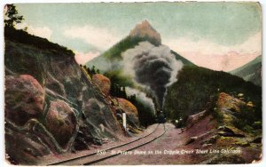 13852 Train at St. Peters Dome, Cripple Creek Short Line Railroad, Colorado 1908