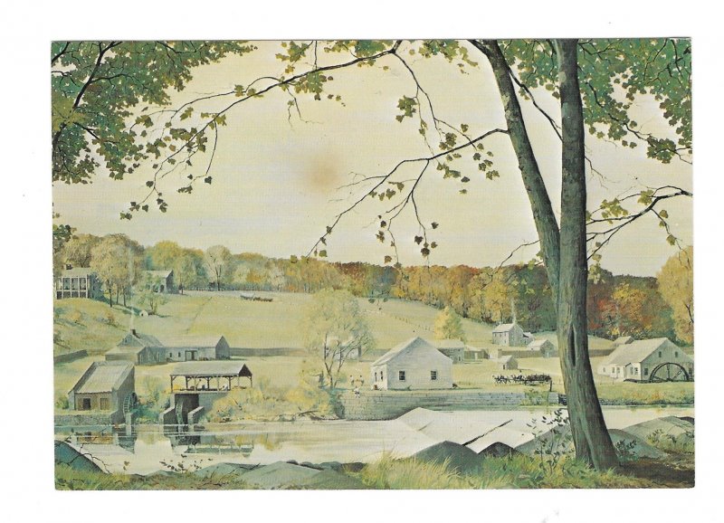 Dupont Eleutherian Mills Artist John McCoy Painting 4X6 Hagley Museum Postcard