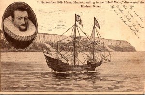 History September 1609 Henry Hudson Sailing In The Half Moon Discovered The H...