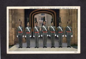 NY Cadet Regiment Staff US Military Academy Army West Point New York Postcard