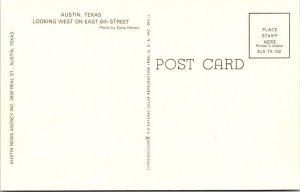 Austin, TX Texas 6TH STREET SCENE Stores~6th St Live CARS~Station Wagon Postcard
