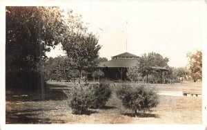 Antique Real Photo Postcard Divided Back Park Pavilion RPPC