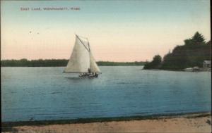 Monponsett/Hanson MA Sailing East Lake c1910 Postcard