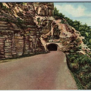 1952 Alamogordo Hwy., N.M. Tunnel Cloudcroft Southwest Postcard Linen Teich A216