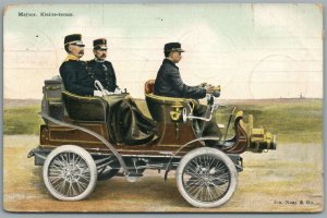 NETHERLANDS MILITARY AUTOMOBILE ANTIQUE CAR POSTCARD