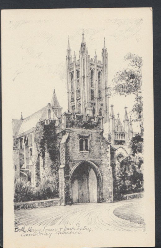 Kent Postcard - Bell Harry Tower, Canterbury Cathedral RS7807