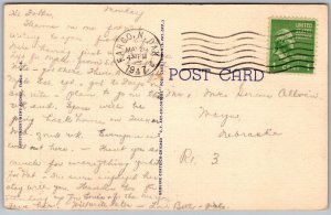 Vtg North Dakota ND St Luke's Hospital & Fargo Clinic 1940s Linen View Postcard