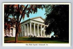 Richmond VA- Virginia, The State Capitol, Outside View, Vintage Chrome Postcard 