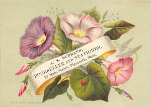 Approx. Size: 2.75 x 3.75 A.S. Burbank, bookseller and stationary  Late 1800'...