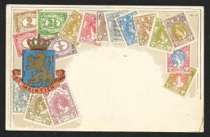 NETHERLANDS Stamps on Postcard Coat of Arms Used c1939