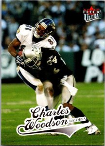 2004 Fleer Football Card Charles Woodson Oakland Raiders sk9366