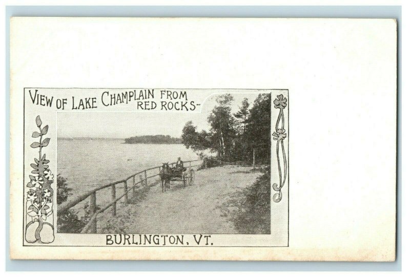 1910 Red Rocks Lake Champlain Burlington, VT. Postcard P92 