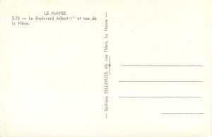 France Postcard Le Havre Albert I boulevard & vue de la Heve