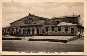 Vtg Ayer Massachusetts MA Liberty Theatre Camp Devens Postcard