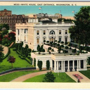c1940s Washington DC District of Columbia MD White House East Wing Entrance A228