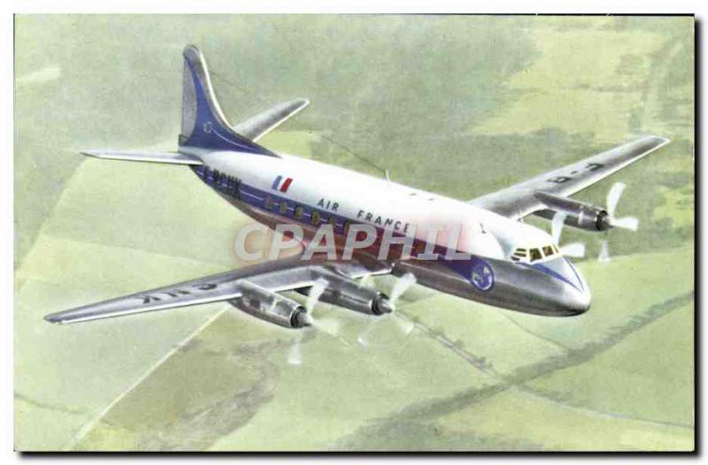 Postcard Modern Jet Aviation Air France Vickers Viscount