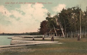Vintage Postcard 1909 Lake Front at Lake Quassapaug Middlebury Connecticut CT