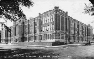 High School Austin Minnesota 1927 RPPC Real Photo postcard