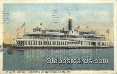 Steamer Express, Baltimore, Maryland, MD USA Ferry Ship 1926 light crease, co...