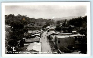 RPPC  TAMAZUNCHALE, S.L.P. Mexico ~ Vista de OJO de PAJARO c1950s MF73 Postcard