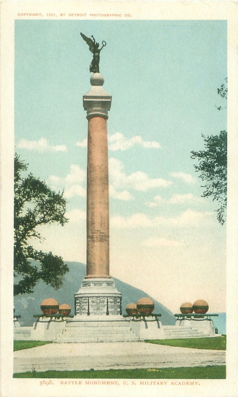 West Point Academy, New York Battle Monument 1901 Detroit Photographic Postcard