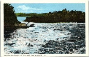 c1930 SAINT JOHN NEW BRUNSWICK CANADA REVERSING FALLS RAPIDS POSTCARD 43-72