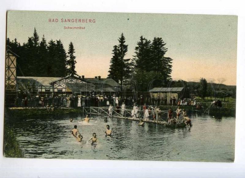 247342 Czech Prameny Bad Sangerberg swimming pool children OLD