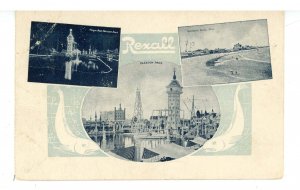 MA - Nantasket Beach. Paragon Park, Amusements, Rexall Advertising ca 1908