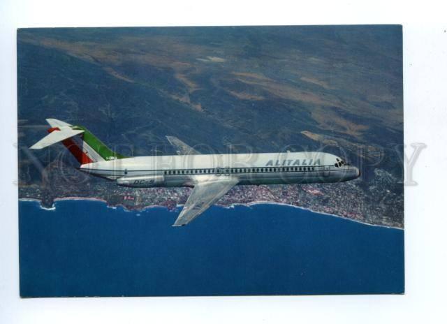 133305 ALITALIA Douglas DC-9/30 with ADVERTISING old postcard