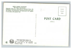 Vintage 1960's Advertising Postcard Bucks County Playhouse New Hope Pennsylvania