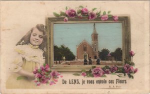 CPA De LENS, je vous envoie ces Fleurs (44182)