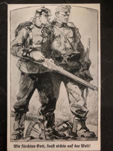 Mint Austria Picture Patriotic Postcard WW1 we fear nothing else in the world