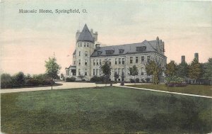 Postcard C-1910 Ohio Springfield Masonic Home hand colored OH24-300
