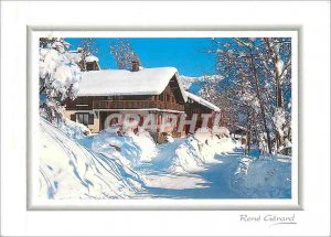 Modern Postcard Images of Le Hameau Mountain in the Snow