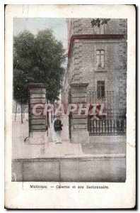 Old Postcard Mulhouse barracks and sentry