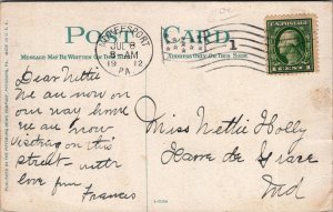 Postcard Jenny Lind Street McKeesport PA 1912